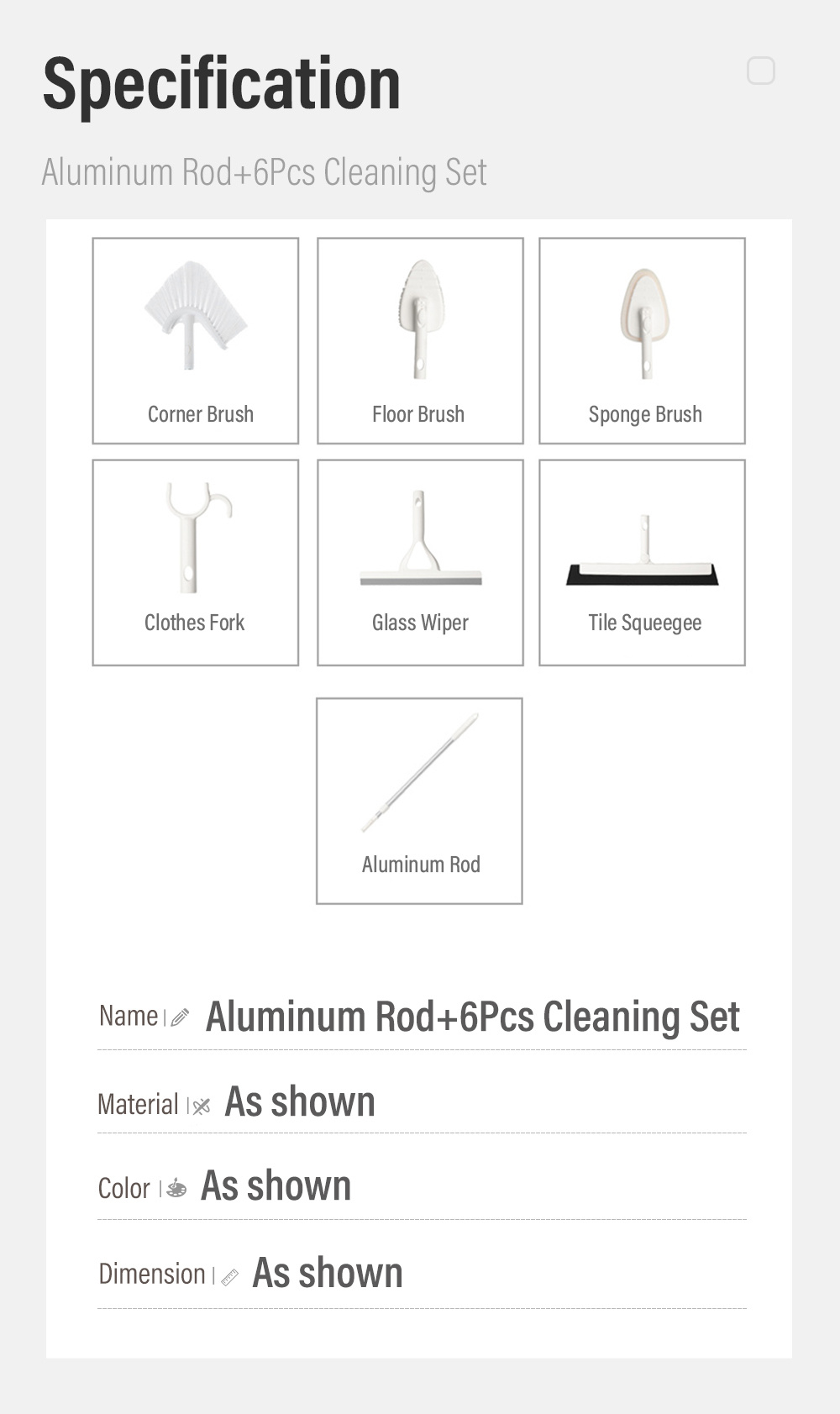 Aluminum Rod 6 Pcs Cleaning Set-9